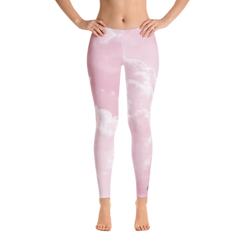 Leggings - Pink Clouds - Green Cross Clothing,  - Apparel, Clothing, T-shirts, Accessories, Wristbands, Green Cross Clothing - GreenCrossClothing.co, Green Cross Clothing - GreenCrossClothing.co