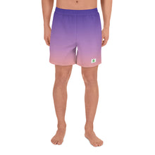 Load image into Gallery viewer, Men&#39;s Athletic Shorts - Purple &amp; Peach - Green Cross Clothing,  - Apparel, Clothing, T-shirts, Accessories, Wristbands, Green Cross Clothing - GreenCrossClothing.co, Green Cross Clothing - GreenCrossClothing.co