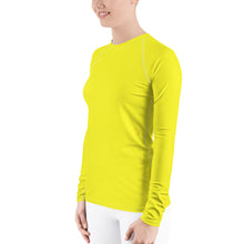 Load image into Gallery viewer, Women&#39;s Sun &amp; Rash Guard - Meyer Lemon - Green Cross Clothing,  - Apparel, Clothing, T-shirts, Accessories, Wristbands, Green Cross Clothing - GreenCrossClothing.co, Green Cross Clothing - GreenCrossClothing.co