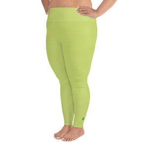 Plus Size Leggings - Key Lime - Green Cross Clothing,  - Apparel, Clothing, T-shirts, Accessories, Wristbands, Green Cross Clothing - GreenCrossClothing.co, Green Cross Clothing - GreenCrossClothing.co