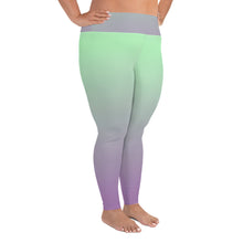 Load image into Gallery viewer, Plus Size Leggings - Lilac &amp; Mint - Green Cross Clothing,  - Apparel, Clothing, T-shirts, Accessories, Wristbands, Green Cross Clothing - GreenCrossClothing.co, Green Cross Clothing - GreenCrossClothing.co