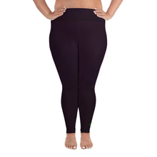 Load image into Gallery viewer, Plus Size Leggings - Black Cherry II - Green Cross Clothing,  - Apparel, Clothing, T-shirts, Accessories, Wristbands, Green Cross Clothing - GreenCrossClothing.co, Green Cross Clothing - GreenCrossClothing.co