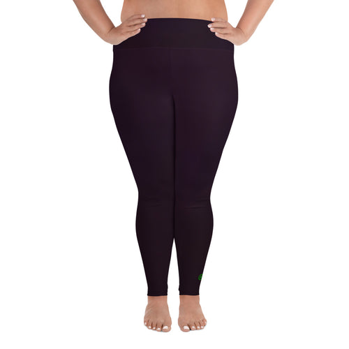 Plus Size Leggings - Black Cherry II - Green Cross Clothing,  - Apparel, Clothing, T-shirts, Accessories, Wristbands, Green Cross Clothing - GreenCrossClothing.co, Green Cross Clothing - GreenCrossClothing.co