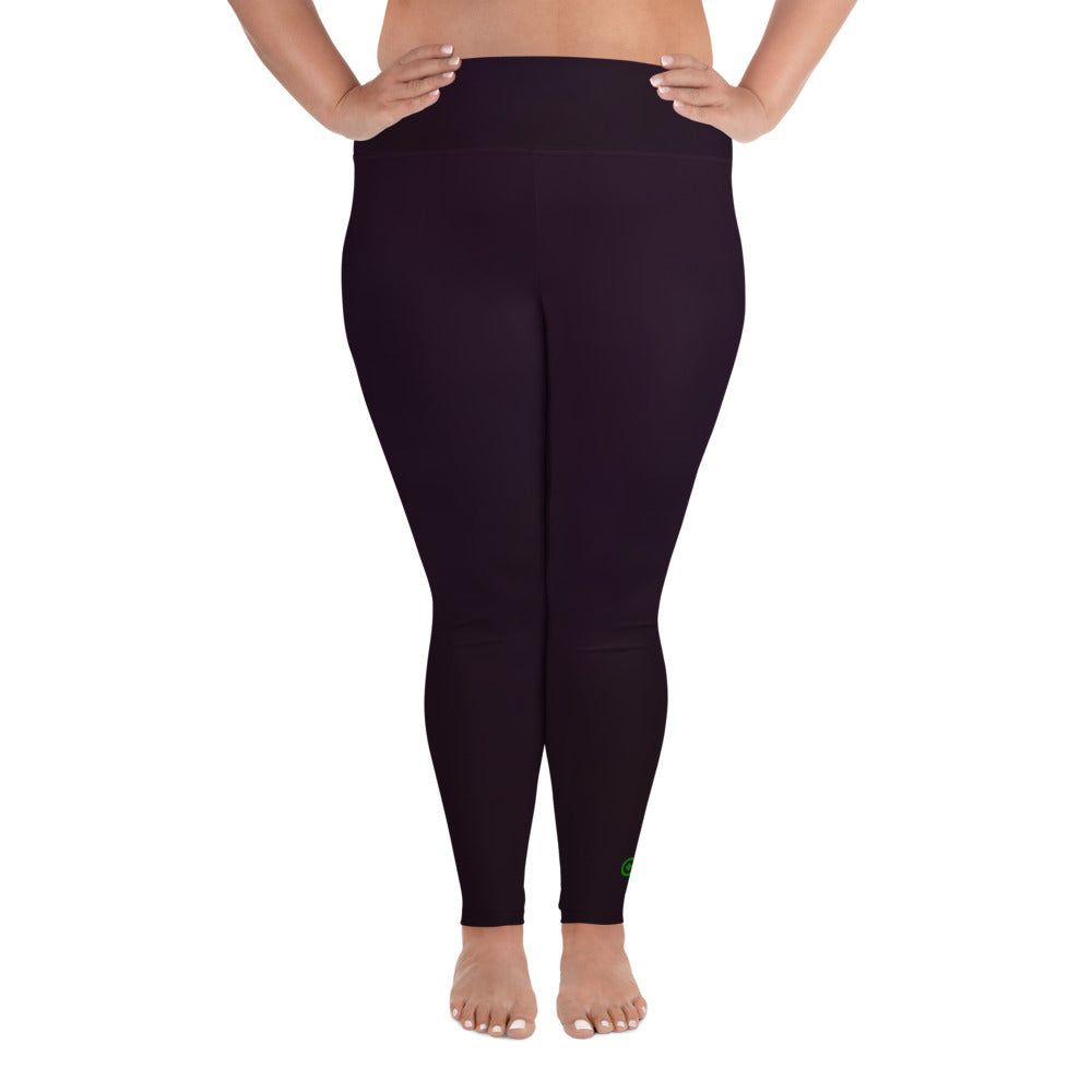 Plus Size Leggings - Black Cherry II - Green Cross Clothing,  - Apparel, Clothing, T-shirts, Accessories, Wristbands, Green Cross Clothing - GreenCrossClothing.co, Green Cross Clothing - GreenCrossClothing.co