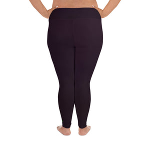 Plus Size Leggings - Black Cherry II - Green Cross Clothing,  - Apparel, Clothing, T-shirts, Accessories, Wristbands, Green Cross Clothing - GreenCrossClothing.co, Green Cross Clothing - GreenCrossClothing.co