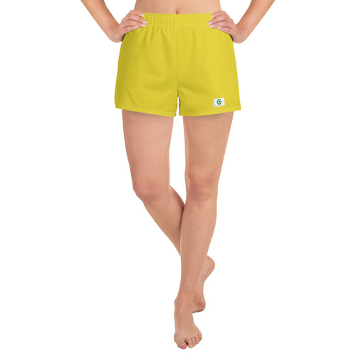 Women's Athletic Shorts - Meyer Lemon II - Green Cross Clothing,  - Apparel, Clothing, T-shirts, Accessories, Wristbands, Green Cross Clothing - GreenCrossClothing.co, Green Cross Clothing - GreenCrossClothing.co
