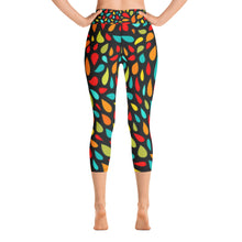 Load image into Gallery viewer, Yoga Capri Leggings - Colorful Drops - Green Cross Clothing,  - Apparel, Clothing, T-shirts, Accessories, Wristbands, Green Cross Clothing - GreenCrossClothing.co, Green Cross Clothing - GreenCrossClothing.co