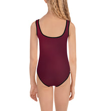Load image into Gallery viewer, Kids Girls&#39; Swimsuit - Black Cherry - Green Cross Clothing,  - Apparel, Clothing, T-shirts, Accessories, Wristbands, Green Cross Clothing - GreenCrossClothing.co, Green Cross Clothing - GreenCrossClothing.co