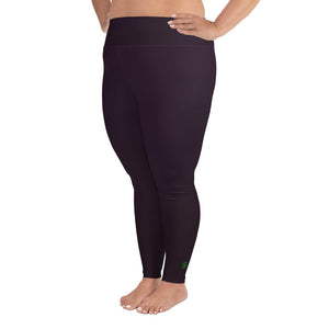 Plus Size Leggings - Black Cherry II - Green Cross Clothing,  - Apparel, Clothing, T-shirts, Accessories, Wristbands, Green Cross Clothing - GreenCrossClothing.co, Green Cross Clothing - GreenCrossClothing.co