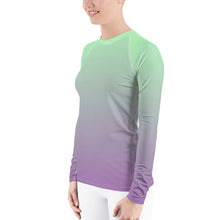 Load image into Gallery viewer, Women&#39;s Sun &amp; Rash Guard - Lilac &amp; Mint - Green Cross Clothing,  - Apparel, Clothing, T-shirts, Accessories, Wristbands, Green Cross Clothing - GreenCrossClothing.co, Green Cross Clothing - GreenCrossClothing.co