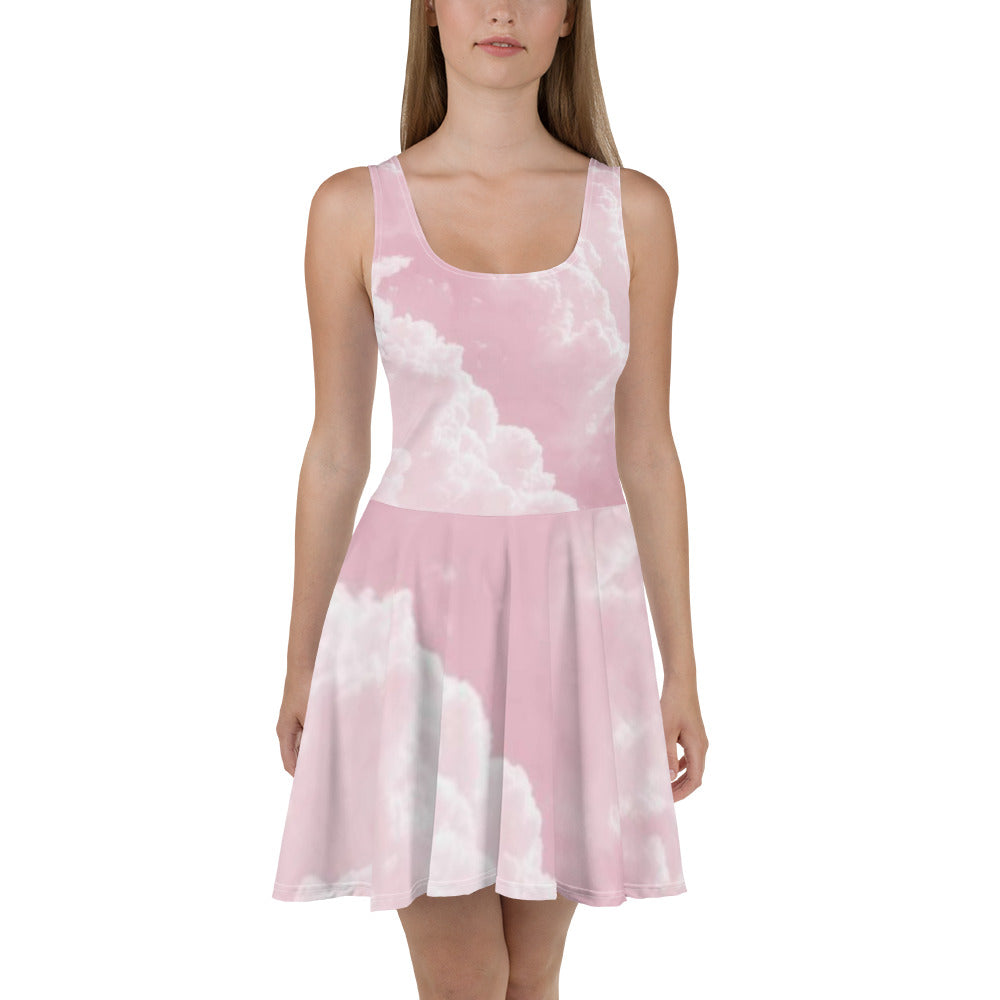 Skater Dress - Pink Clouds - Green Cross Clothing,  - Apparel, Clothing, T-shirts, Accessories, Wristbands, Green Cross Clothing - GreenCrossClothing.co, Green Cross Clothing - GreenCrossClothing.co