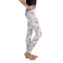 Load image into Gallery viewer, Youth Leggings - Cherry Blossoms - Green Cross Clothing,  - Apparel, Clothing, T-shirts, Accessories, Wristbands, Green Cross Clothing - GreenCrossClothing.co, Green Cross Clothing - GreenCrossClothing.co