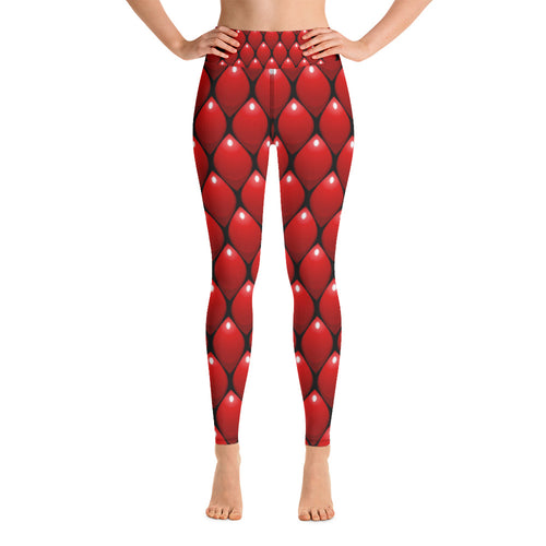 Yoga Leggings - Red Dragon - Green Cross Clothing,  - Apparel, Clothing, T-shirts, Accessories, Wristbands, Green Cross Clothing - GreenCrossClothing.co, Green Cross Clothing - GreenCrossClothing.co