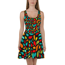 Load image into Gallery viewer, Skater Dress - Colorful Drops - Green Cross Clothing,  - Apparel, Clothing, T-shirts, Accessories, Wristbands, Green Cross Clothing - GreenCrossClothing.co, Green Cross Clothing - GreenCrossClothing.co