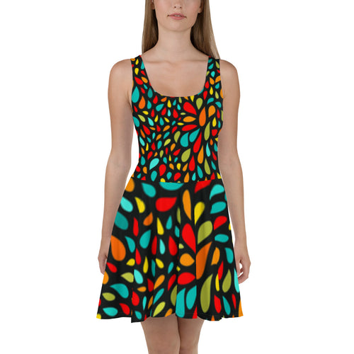 Skater Dress - Colorful Drops - Green Cross Clothing,  - Apparel, Clothing, T-shirts, Accessories, Wristbands, Green Cross Clothing - GreenCrossClothing.co, Green Cross Clothing - GreenCrossClothing.co