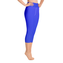 Load image into Gallery viewer, Yoga Capri Leggings - Earth Blue - Green Cross Clothing,  - Apparel, Clothing, T-shirts, Accessories, Wristbands, Green Cross Clothing - GreenCrossClothing.co, Green Cross Clothing - GreenCrossClothing.co