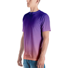 Load image into Gallery viewer, Men&#39;s T-shirt - Purple &amp; Peach - Green Cross Clothing,  - Apparel, Clothing, T-shirts, Accessories, Wristbands, Green Cross Clothing - GreenCrossClothing.co, Green Cross Clothing - GreenCrossClothing.co