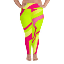 Load image into Gallery viewer, Plus Size Leggings - Neon - Green Cross Clothing,  - Apparel, Clothing, T-shirts, Accessories, Wristbands, Green Cross Clothing - GreenCrossClothing.co, Green Cross Clothing - GreenCrossClothing.co