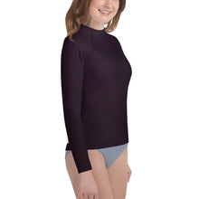 Load image into Gallery viewer, Youth Girls&#39; Sun &amp; Rash Guard - Black Cherry II - Green Cross Clothing,  - Apparel, Clothing, T-shirts, Accessories, Wristbands, Green Cross Clothing - GreenCrossClothing.co, Green Cross Clothing - GreenCrossClothing.co