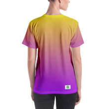 Load image into Gallery viewer, Women&#39;s T-shirt - Yellow &amp; Purple - Green Cross Clothing,  - Apparel, Clothing, T-shirts, Accessories, Wristbands, Green Cross Clothing - GreenCrossClothing.co, Green Cross Clothing - GreenCrossClothing.co