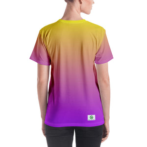 Women's T-shirt - Yellow & Purple - Green Cross Clothing,  - Apparel, Clothing, T-shirts, Accessories, Wristbands, Green Cross Clothing - GreenCrossClothing.co, Green Cross Clothing - GreenCrossClothing.co