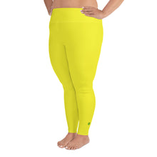 Load image into Gallery viewer, Plus Size Leggings - Meyer Lemon - Green Cross Clothing,  - Apparel, Clothing, T-shirts, Accessories, Wristbands, Green Cross Clothing - GreenCrossClothing.co, Green Cross Clothing - GreenCrossClothing.co