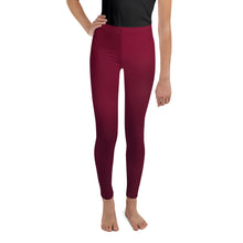 Load image into Gallery viewer, Youth Leggings - Black Cherry - Green Cross Clothing,  - Apparel, Clothing, T-shirts, Accessories, Wristbands, Green Cross Clothing - GreenCrossClothing.co, Green Cross Clothing - GreenCrossClothing.co