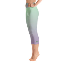 Load image into Gallery viewer, Yoga Capri Leggings - Lilac &amp; Mint - Green Cross Clothing,  - Apparel, Clothing, T-shirts, Accessories, Wristbands, Green Cross Clothing - GreenCrossClothing.co, Green Cross Clothing - GreenCrossClothing.co