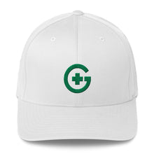 Load image into Gallery viewer, Embroidered Premium FlexFit Cap - Green Cross - Green Cross Clothing, Green Cross Hat - Apparel, Clothing, T-shirts, Accessories, Wristbands, Green Cross Clothing - GreenCrossClothing.co, Green Cross Clothing - GreenCrossClothing.co