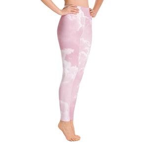 Yoga Leggings - Pink Clouds - Green Cross Clothing,  - Apparel, Clothing, T-shirts, Accessories, Wristbands, Green Cross Clothing - GreenCrossClothing.co, Green Cross Clothing - GreenCrossClothing.co