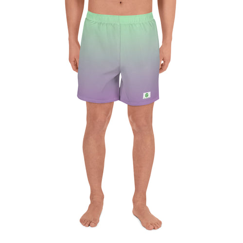 Men's Athletic Shorts - Lilac & Mint - Green Cross Clothing,  - Apparel, Clothing, T-shirts, Accessories, Wristbands, Green Cross Clothing - GreenCrossClothing.co, Green Cross Clothing - GreenCrossClothing.co