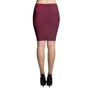 Pencil Skirt - Black Cherry - Green Cross Clothing,  - Apparel, Clothing, T-shirts, Accessories, Wristbands, Green Cross Clothing - GreenCrossClothing.co, Green Cross Clothing - GreenCrossClothing.co