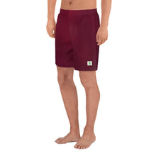 Load image into Gallery viewer, Men&#39;s Athletic Shorts - Black Cherry - Green Cross Clothing,  - Apparel, Clothing, T-shirts, Accessories, Wristbands, Green Cross Clothing - GreenCrossClothing.co, Green Cross Clothing - GreenCrossClothing.co