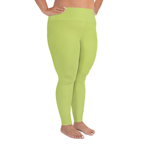 Plus Size Leggings - Key Lime - Green Cross Clothing,  - Apparel, Clothing, T-shirts, Accessories, Wristbands, Green Cross Clothing - GreenCrossClothing.co, Green Cross Clothing - GreenCrossClothing.co