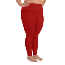 Load image into Gallery viewer, Plus Size Leggings - Pomegranate - Green Cross Clothing,  - Apparel, Clothing, T-shirts, Accessories, Wristbands, Green Cross Clothing - GreenCrossClothing.co, Green Cross Clothing - GreenCrossClothing.co