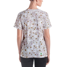 Load image into Gallery viewer, Women&#39;s T-shirt - Cherry Blossoms - Green Cross Clothing,  - Apparel, Clothing, T-shirts, Accessories, Wristbands, Green Cross Clothing - GreenCrossClothing.co, Green Cross Clothing - GreenCrossClothing.co