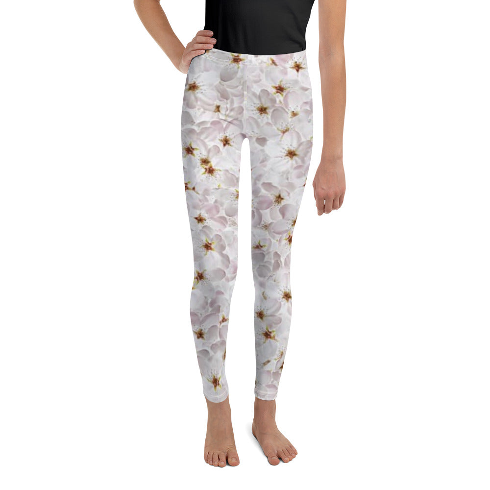 Youth Leggings - Cherry Blossoms - Green Cross Clothing,  - Apparel, Clothing, T-shirts, Accessories, Wristbands, Green Cross Clothing - GreenCrossClothing.co, Green Cross Clothing - GreenCrossClothing.co