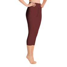 Load image into Gallery viewer, Yoga Capri Leggings - Pomegranate II - Green Cross Clothing,  - Apparel, Clothing, T-shirts, Accessories, Wristbands, Green Cross Clothing - GreenCrossClothing.co, Green Cross Clothing - GreenCrossClothing.co