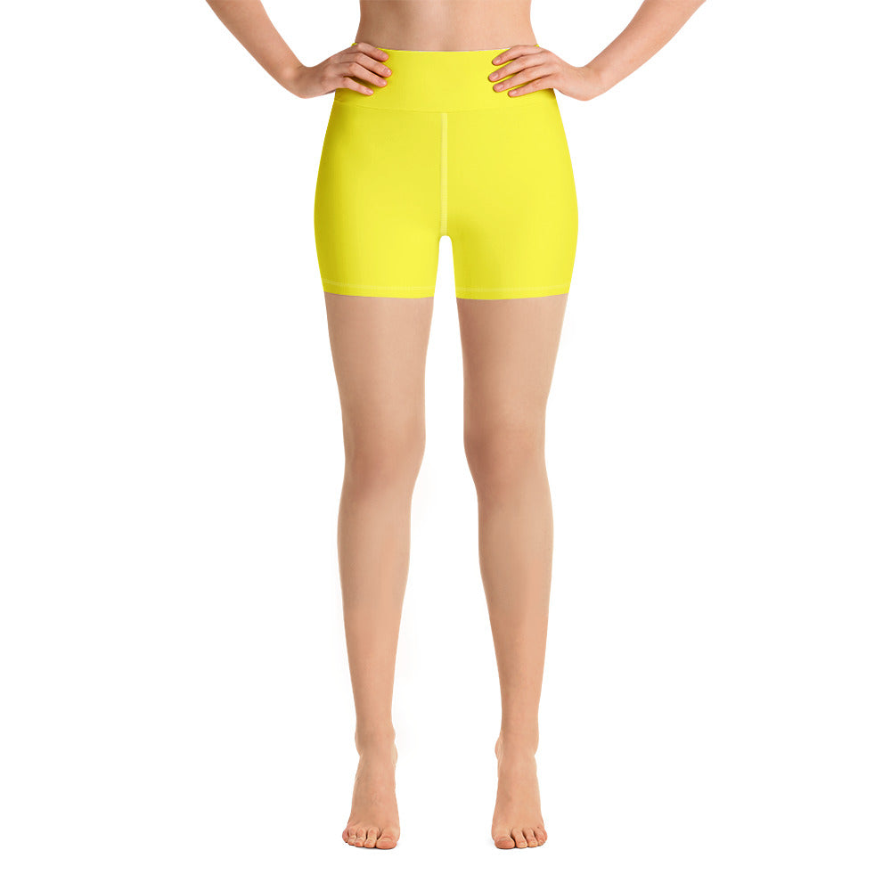 Yoga Shorts - Meyer Lemon - Green Cross Clothing,  - Apparel, Clothing, T-shirts, Accessories, Wristbands, Green Cross Clothing - GreenCrossClothing.co, Green Cross Clothing - GreenCrossClothing.co