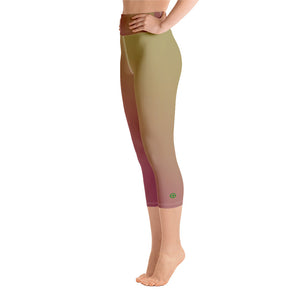 Yoga Capri Leggings - Grapes - Green Cross Clothing,  - Apparel, Clothing, T-shirts, Accessories, Wristbands, Green Cross Clothing - GreenCrossClothing.co, Green Cross Clothing - GreenCrossClothing.co