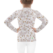 Load image into Gallery viewer, Kids Girls&#39; Sun &amp; Rash Guard - Cherry Blossoms - Green Cross Clothing,  - Apparel, Clothing, T-shirts, Accessories, Wristbands, Green Cross Clothing - GreenCrossClothing.co, Green Cross Clothing - GreenCrossClothing.co