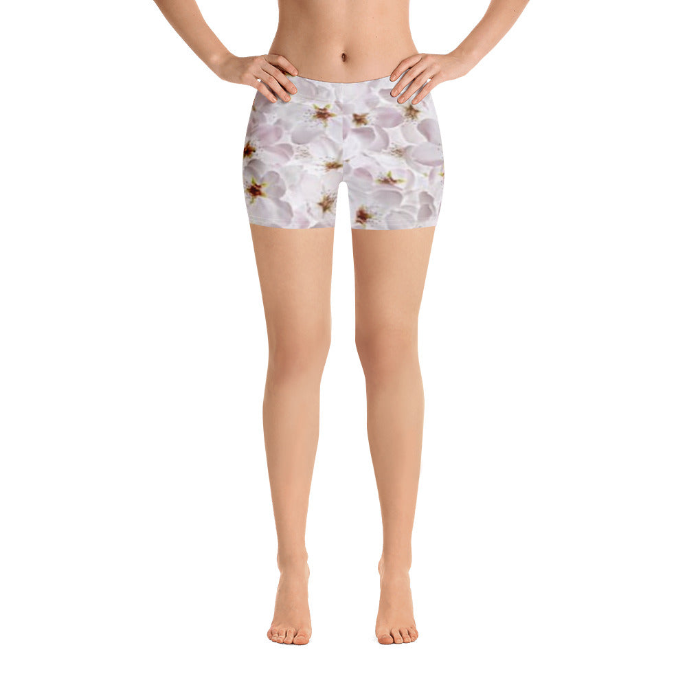 Legging Shorts - Cherry Blossoms - Green Cross Clothing,  - Apparel, Clothing, T-shirts, Accessories, Wristbands, Green Cross Clothing - GreenCrossClothing.co, Green Cross Clothing - GreenCrossClothing.co