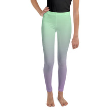 Load image into Gallery viewer, Youth Leggings - Lilac &amp; Mint - Green Cross Clothing,  - Apparel, Clothing, T-shirts, Accessories, Wristbands, Green Cross Clothing - GreenCrossClothing.co, Green Cross Clothing - GreenCrossClothing.co