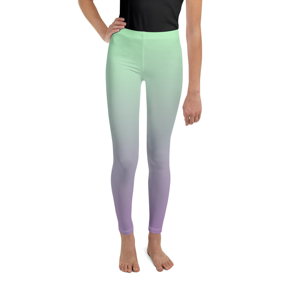 Youth Leggings - Lilac & Mint - Green Cross Clothing,  - Apparel, Clothing, T-shirts, Accessories, Wristbands, Green Cross Clothing - GreenCrossClothing.co, Green Cross Clothing - GreenCrossClothing.co