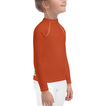Load image into Gallery viewer, Kids Girls&#39; Sun &amp; Rash Guard - Blood Orange - Green Cross Clothing,  - Apparel, Clothing, T-shirts, Accessories, Wristbands, Green Cross Clothing - GreenCrossClothing.co, Green Cross Clothing - GreenCrossClothing.co
