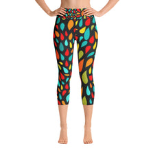 Load image into Gallery viewer, Yoga Capri Leggings - Colorful Drops - Green Cross Clothing,  - Apparel, Clothing, T-shirts, Accessories, Wristbands, Green Cross Clothing - GreenCrossClothing.co, Green Cross Clothing - GreenCrossClothing.co