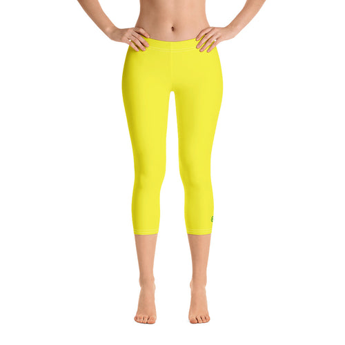 Capri Leggings - Meyer Lemon - Green Cross Clothing,  - Apparel, Clothing, T-shirts, Accessories, Wristbands, Green Cross Clothing - GreenCrossClothing.co, Green Cross Clothing - GreenCrossClothing.co