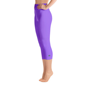 Yoga Capri Leggings - Ultraviolet - Green Cross Clothing,  - Apparel, Clothing, T-shirts, Accessories, Wristbands, Green Cross Clothing - GreenCrossClothing.co, Green Cross Clothing - GreenCrossClothing.co