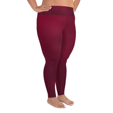 Load image into Gallery viewer, Plus Size Leggings - Black Cherry - Green Cross Clothing,  - Apparel, Clothing, T-shirts, Accessories, Wristbands, Green Cross Clothing - GreenCrossClothing.co, Green Cross Clothing - GreenCrossClothing.co