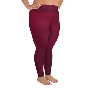 Plus Size Leggings - Black Cherry - Green Cross Clothing,  - Apparel, Clothing, T-shirts, Accessories, Wristbands, Green Cross Clothing - GreenCrossClothing.co, Green Cross Clothing - GreenCrossClothing.co